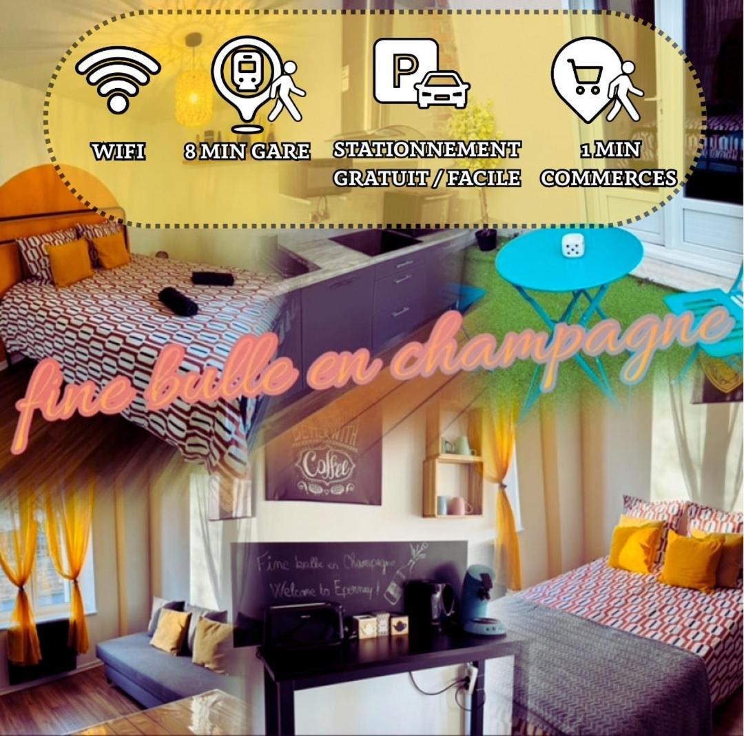Fine Bulle En Champagne - 1 Chambre - Terrasse Épernay Eksteriør bilde